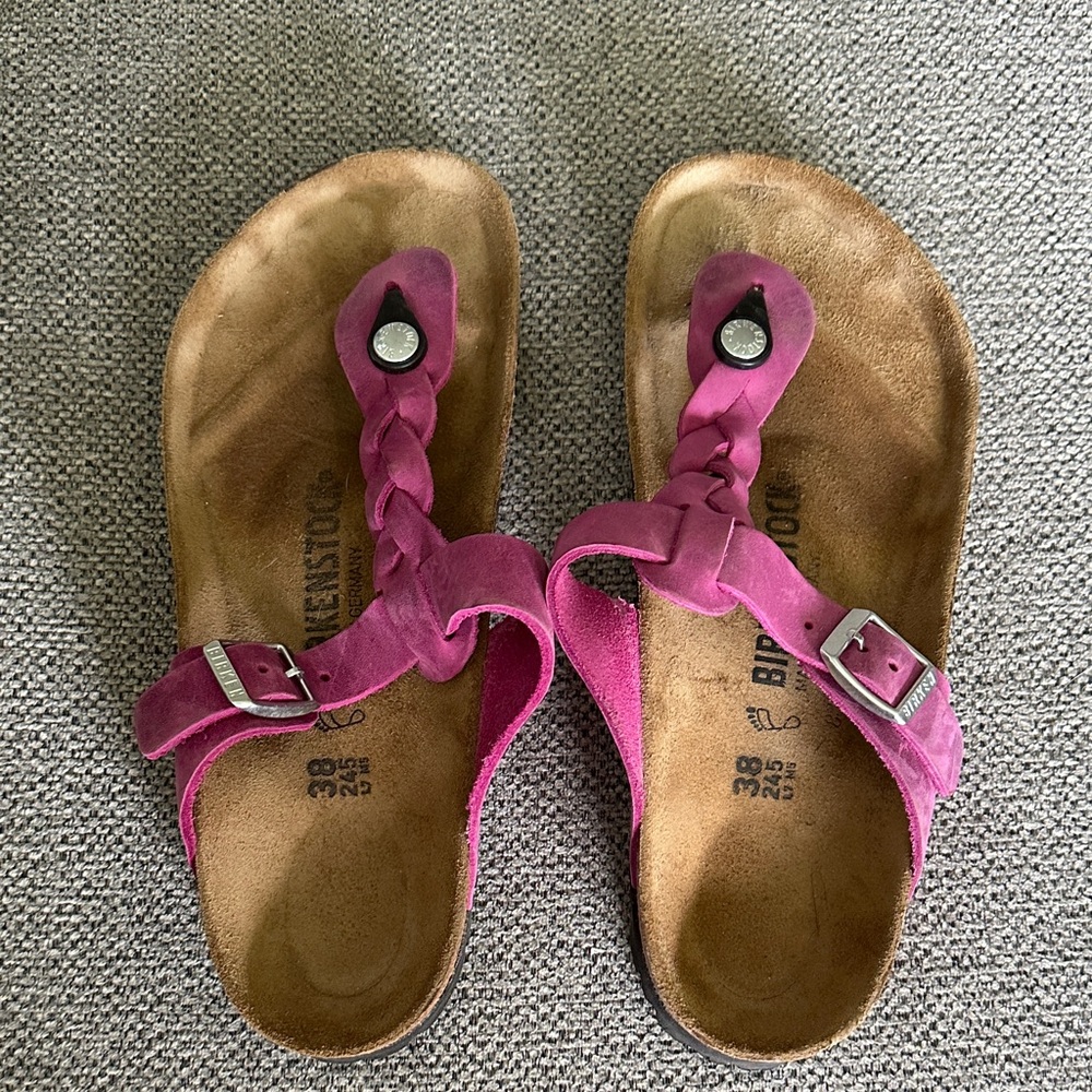 Birkenstock Fuchsia Braided Sandals